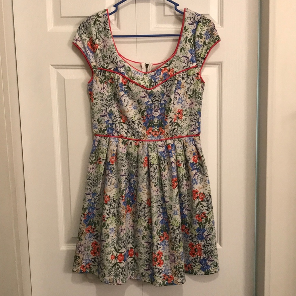 Made For Impulse White Floral Fit & Flare Dress